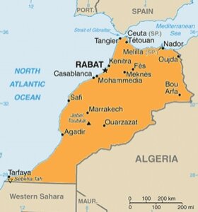 Map Morocco - Kaart Marokko