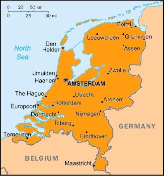 Map of The Netherlands | Kaart van Nederland
