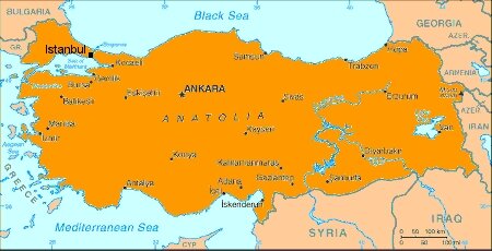 Map of Turkey | Kaart van Turkije