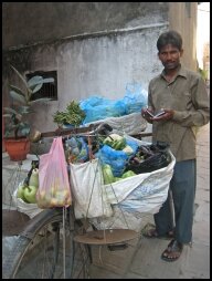 Greengrocer in front of our Guesthouse