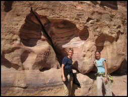 On our way to the Monastery in Petra