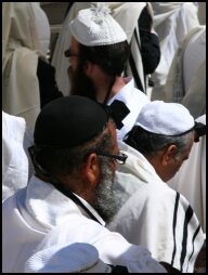 Praying at the Western Wall (Wailing Wall)